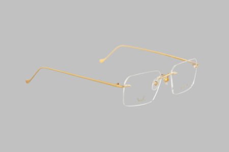 gold optical rimless frames