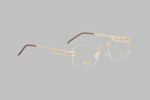 Golden Rimless frames for women - frank luxury