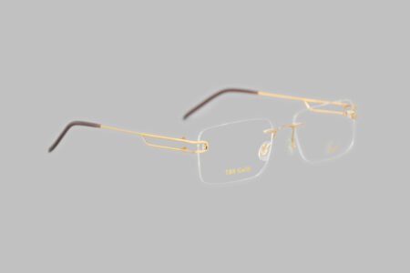 Golden Rimless frames for women - frank luxury