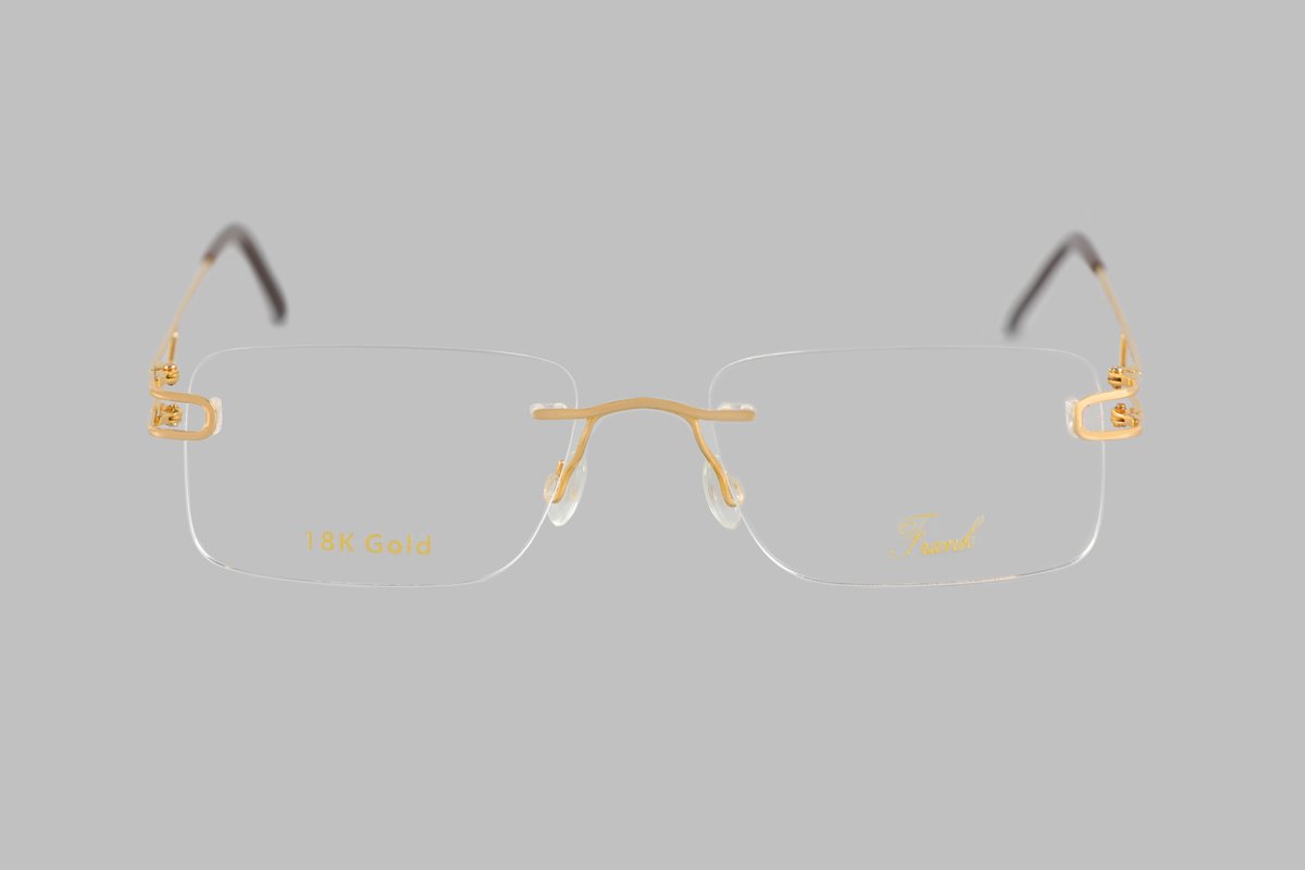 18K gold frame glasses women - frank luxury