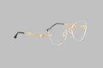 18kt gold rimless frame glasses women