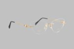 18k gold cat eyewear frame