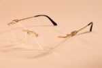 gold metal cat eye glasses