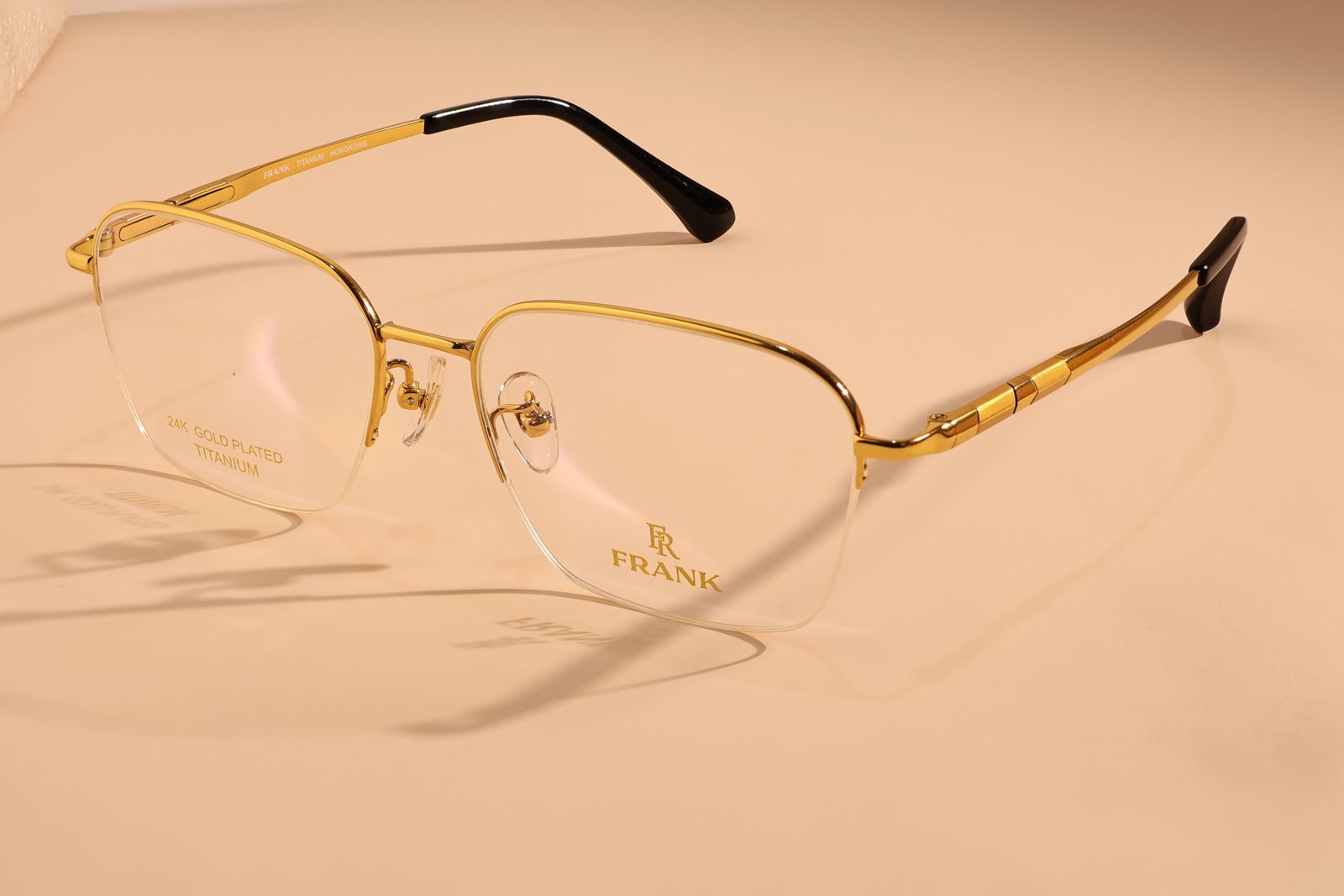 gold glasses frames mens