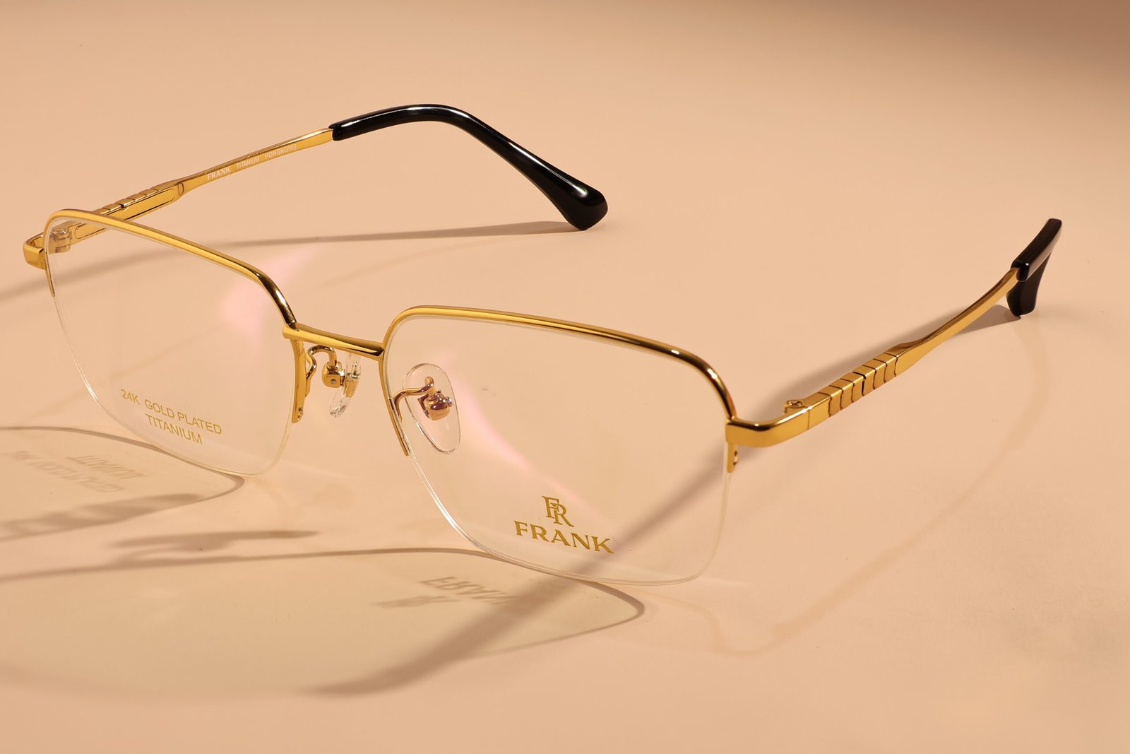 18k gold glasses frames mens - Frank Luxury