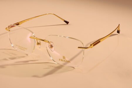 18k gold rimless glasses frames mens