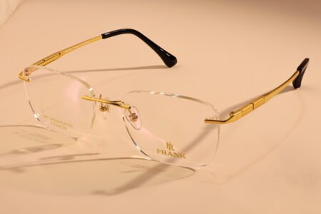 24k gold rimless eyewear women