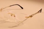 24k gold rimless eyewear
