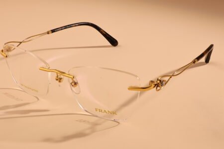 24k gold rimless eyewear