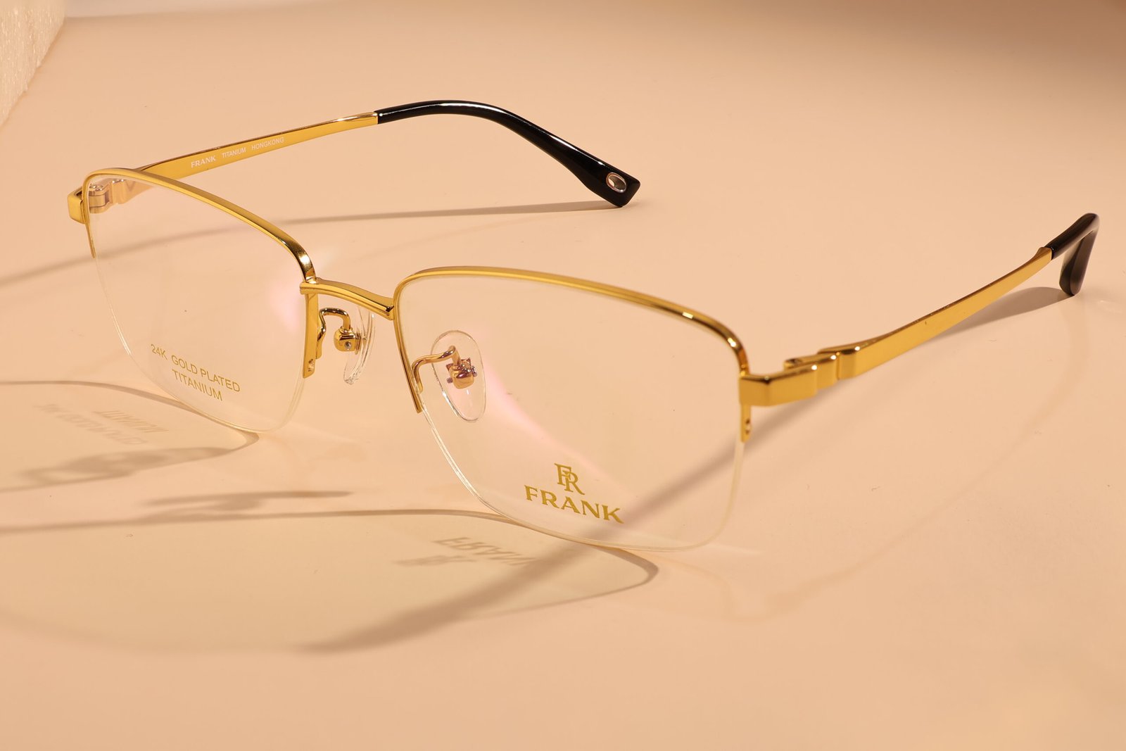rectangle gold glasses frank luxury