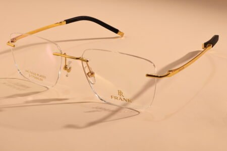 gold glasses frames mens
