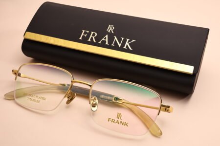 gold plated eyewear frame for men