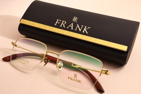 gold plated frame eyeglasses
